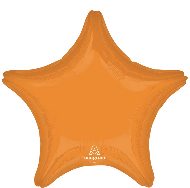 Globo Metálico Estrella Naranja de 18" (45 cm)