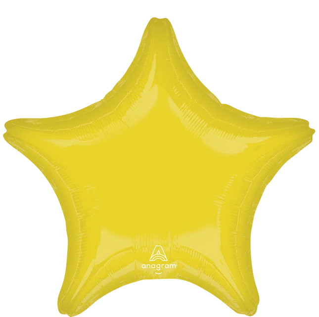 Globo Metálico Estrella Amarilla de 18" (45 cm)