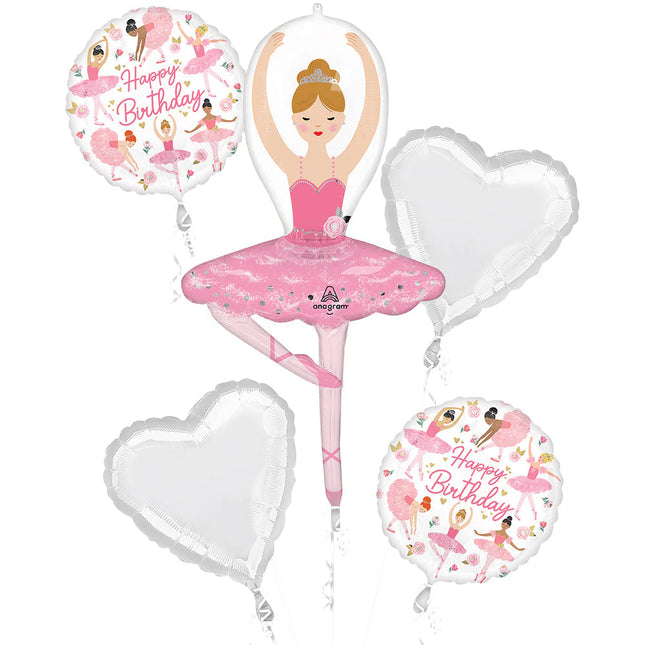 Bouquet Ballerina Girl Birthday Balloon