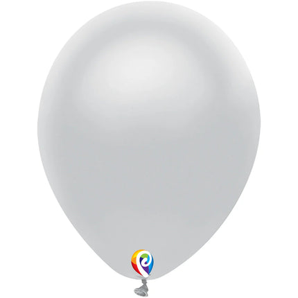 9" Plata Metálico Sensacional 50pzas