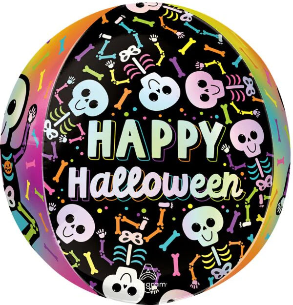 16″ Happy Halloween Skeleton Orbz
