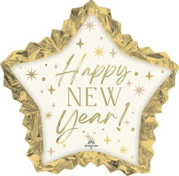 34″ Happy New Year Golden Star