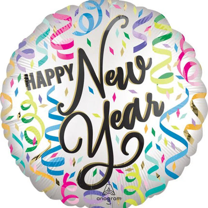 18" New Year Satin Confetti Cheer
