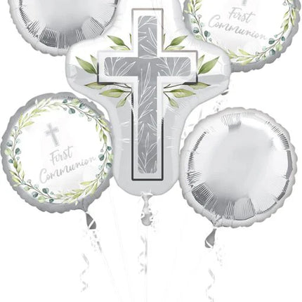 Pearl First Communion Balloon Bouquet
